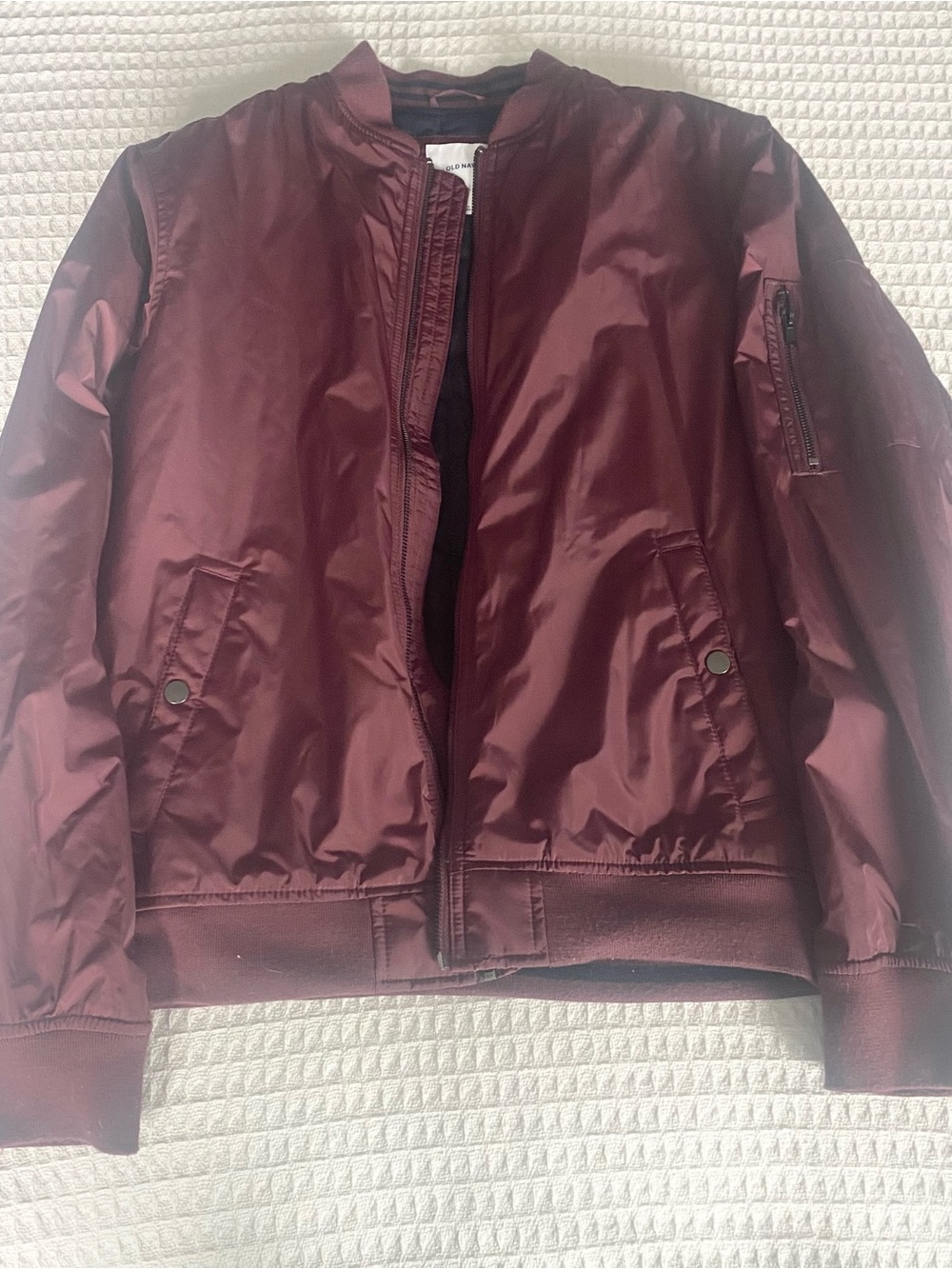Old Navy maroon bomber jacket size Medium